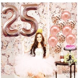 #25 Rose Gold Foil Balloons